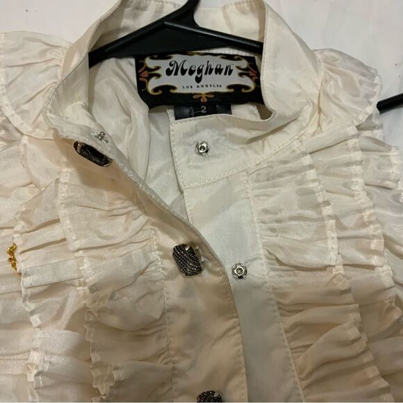 Meghan Los Angeles Sleeveless waffle Top Excellent 100% Silk by Meghan fabulous - Picture 8 of 10